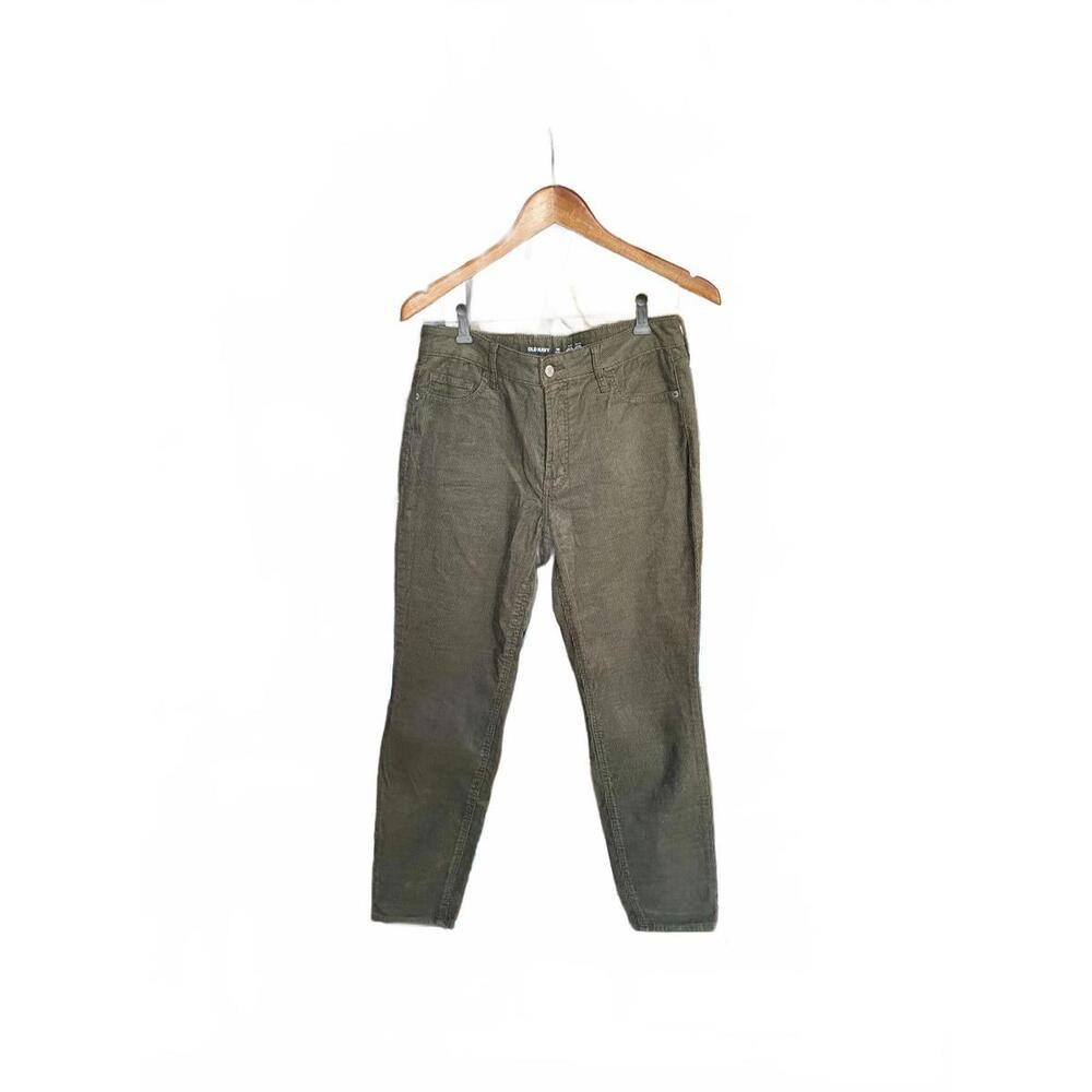 Gap Green Corduroy Pants Rockstar Skinny Petite Size 10